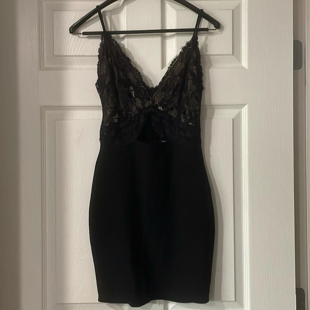 Fashion Nova Black Lace Mini Dress